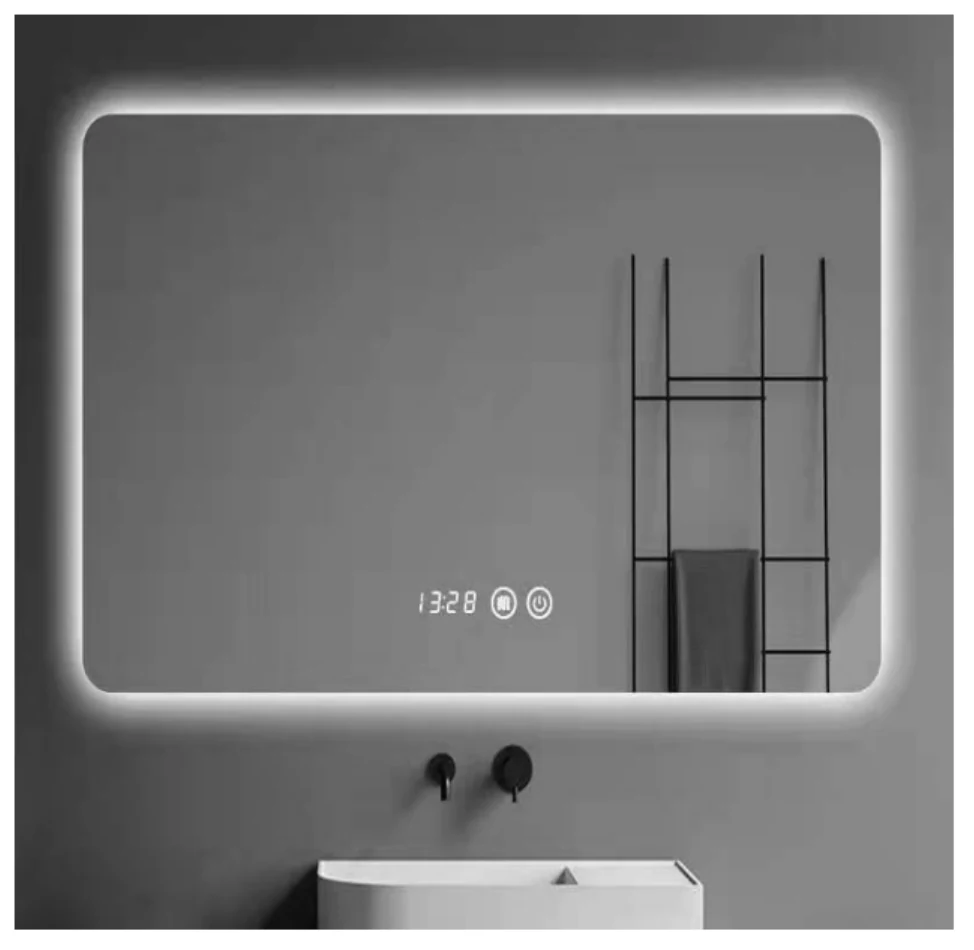 MK904 rectangular LED bathroom mirror with backlit design