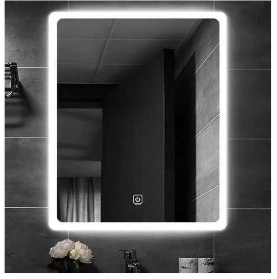 MK922 rectangular LED bathroom mirror with backlit design