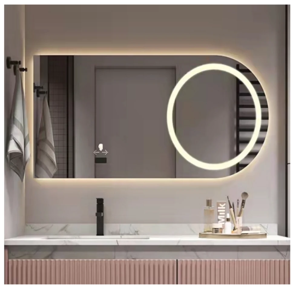 MK945 oval LED bathroom mirror with backlit design