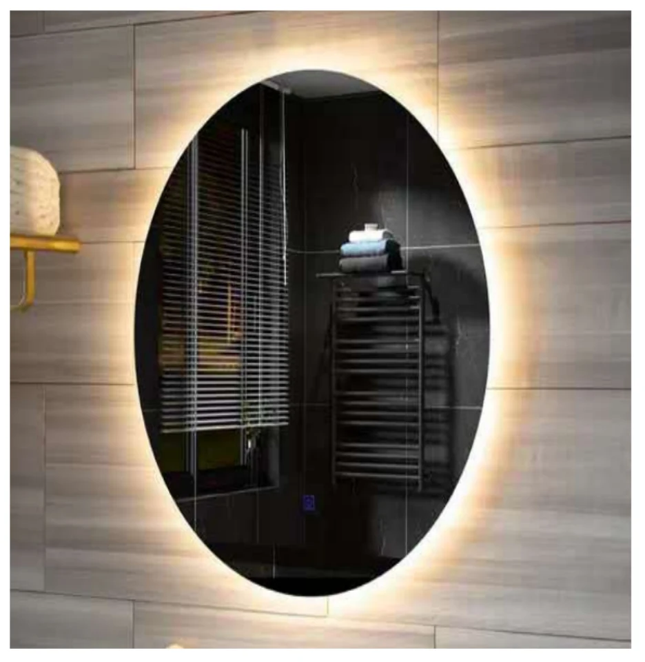 MK949 oval LED bathroom mirror with backlit design