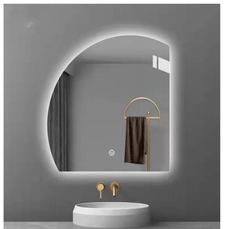 MK960 irregular LED bathroom mirror with backlit design